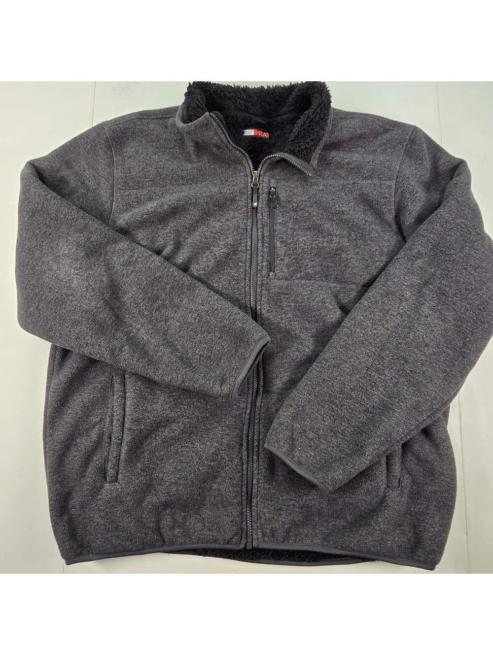 32 Degrees Heat Men’s 2XL Gray Jacket Full Zip Lightweight Performance Coat